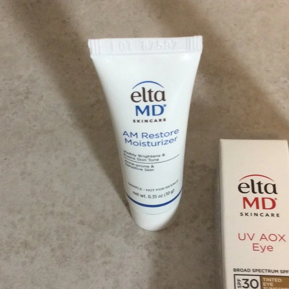 NWT EltaMD AM & PM Restore Moisturizer + UV AOX Eye SPF 30 - White